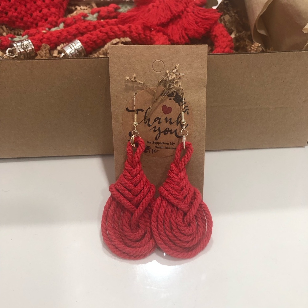 ♥️Handmade Red macrame box♥️ - Picture 5 of 9
